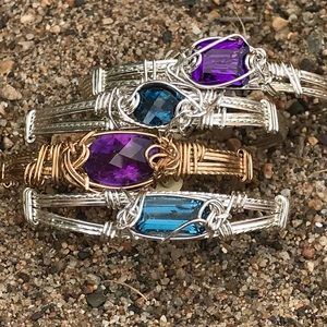 Gemstone Bracelets set in Sterling Silver
